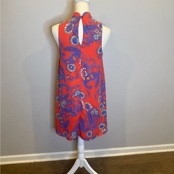 Everly Grey Red and Blue Halter Sundress - Picture 2 of 2